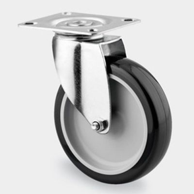 Roulette pivotante D. 75 mm à platine 60 x 60 mm charge max. 120 kg - 0003111000 - Tente
