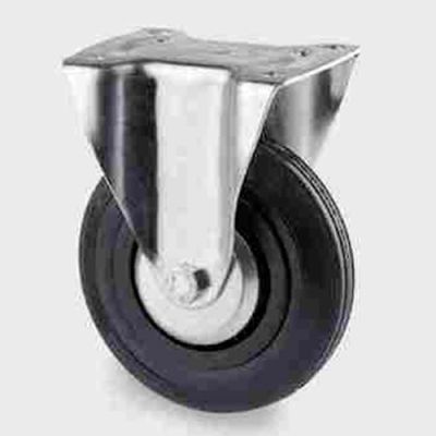 Roulette fixe D. 125 mm à platine 103 x 85 mm charge max. 200 kg - 0090155400 - Tente