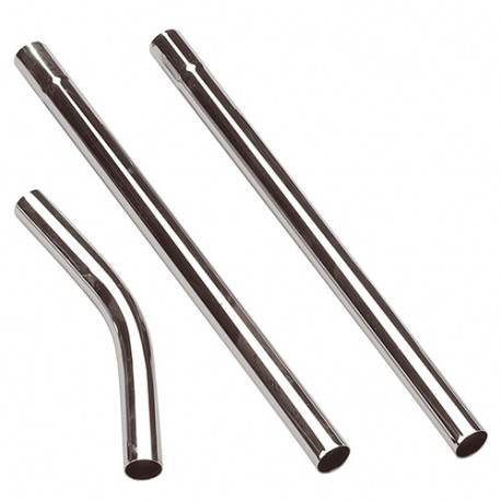 2 tubes droits acier D. 32 acier x L. 665 mm + coude pour aspirateurs JET15I - 20498021 - Sidamo