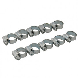 Lot de 10 colliers de serrage métallique 16 - 22 mm (O) - 625821 - Fixman