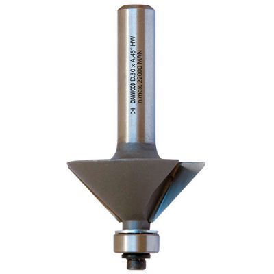 Mèche à chanfreiner 45° HM micrograin + roulement D. 30 x Lt. 53 x Lu. 10 x Q 8 mm x Z3 - fixtout Platinum