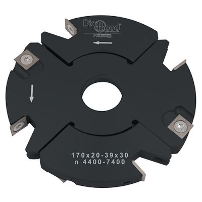 Diamwood Platinum Jeu de 2 fers profil/és Ht 50 x 5,5 mm enture multiple 4 mm M203 pour porte-outils de toupie Diamwood Platinum