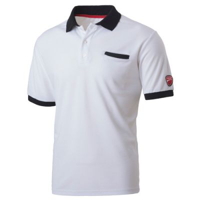 Polo avec poche INN-INDIANAPOLIS 22DUC2 Blanc - 55% coton 45% polyester - Ducati