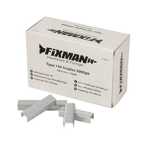 Fixman 516813 5 000 agrafes type 140 10,6 x 8 x 1,2 mm 