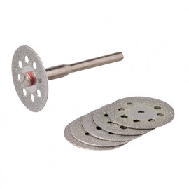 Ensemble de disques perforés diamantés pour outil rotatif D.22 mm - 6 pièces - 719813 - Silverline