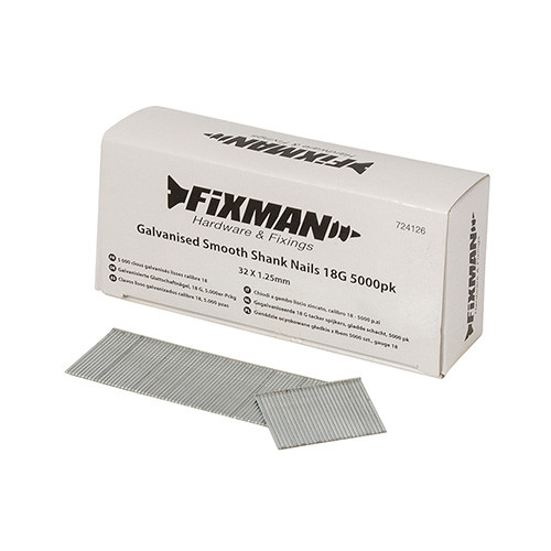 Fixman 724126 5000 clous galvanis/és lisses calibre 18 32 x 1,25 mm