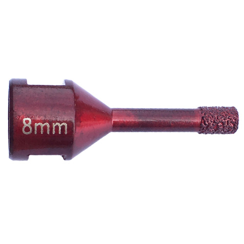 Trépan diamanté à sec D. 8 x Filetage M14 x Ht. 10 x Lt. 63 mm - Grès cérame, granit, pierre naturelle - fixtout