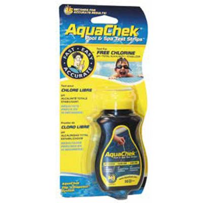 50 bandelettes de test Chl + PH + alca - Jaune - 46490 - AquaCheck