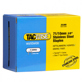 Boîte de 20000 agrafes en acier inoxydable type 71 L. 10 mm - TA-0375 - Tacwise