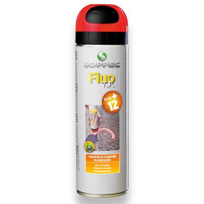 Traceur de chantier fluorescent FLUO TP 500 ml de couleur Orange - 141516O - Soppec