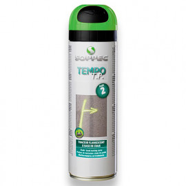 Traceur de chantier fluorescent courte durée TEMPO TP 500 ml de couleur Jaune - 141617 - Soppec