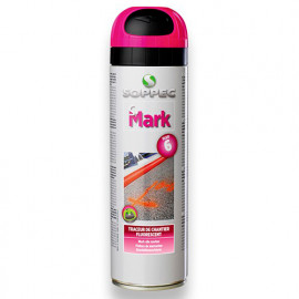 Traceur de chantier fluorescent S-MARK 500 ml de couleur Rose - Cerise - 141925O - Soppec