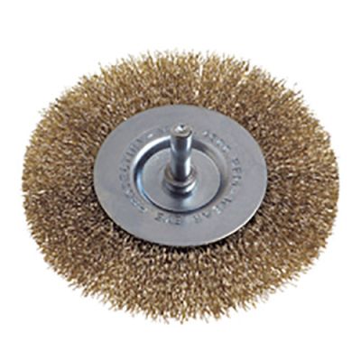 Brosse forme circulaire à fil acier ondulé sur tige D. 40 mm Q. 6 mm - 468.50 - PG Professional