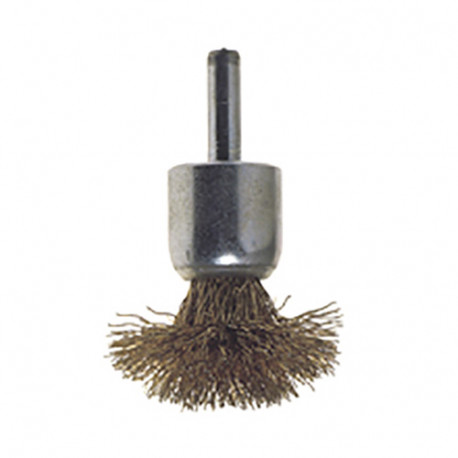 Brosse forme pinceau champignon à fil acier ondulé sur tige D. 30 mm Q. 6 mm - 478.20 - PG Professional