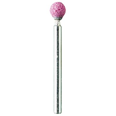 2 meules sur tige corindon rose D. 6 mm sphèriques Q. 3 mm - M.2160 - PG Mini