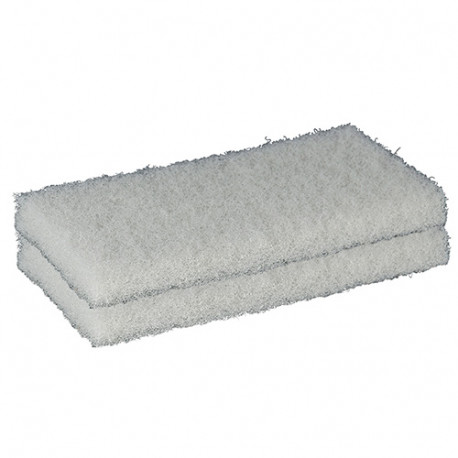 2 tampons abrasifs fibre blancs 250 x 120 x 25 mm pour platoir - 11200194 - Sidamo