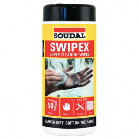 Boite de 50 lingettes nettoyantes Swipex - 128470 - Soudal