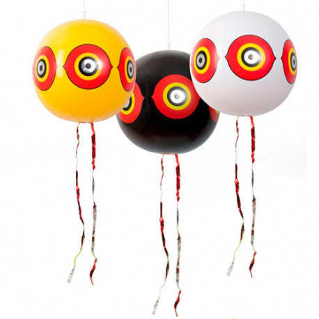Lot de 3 ballons effaroucheurs D. 40 cm jaune/blanc/noir - AG0105 - Ribiland