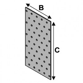 Plaque perforée (l x L x ép) 100 x 240 x 2,0 mm - Fixtout