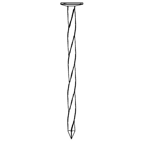 Pointe carré torsadé (CT) en vrac tête plate (TP) 3,1 x 70 mm 5 kg - Fixtout