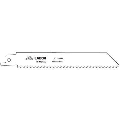 5 lames de scie sabre Bi-métal Lt. 150 mm 14 TPI type S922BF - Métal - ZBR00500 - Labor