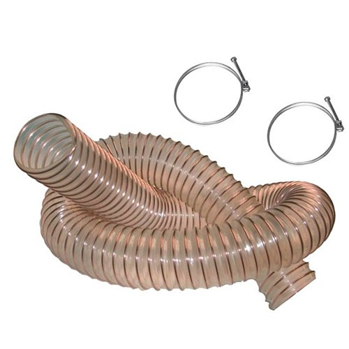 10 M de tuyau flexible d'aspiration PU acier cuivré D. 100 mm + 2 colliers de serrage - DW-257258022 - Diamwood