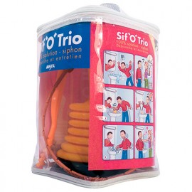 Kit siphons SIF'O'TRIO 18 pièces : fil cheveux - déboucheur - brosse - 183105 - Mejix