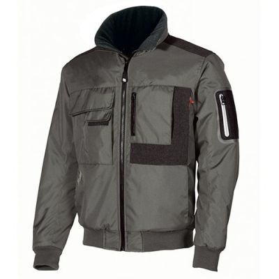 Blouson Bomber de travail robuste manches amovibles déperlant doublure micropolaire - MATE Grey Graphite - HY108GG - U-Power