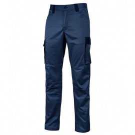 Pantalon de travail en TC stretch avec deux grandes poches latérales multifonction - CRAZY Westlake Blue - HY141WB - U-Power