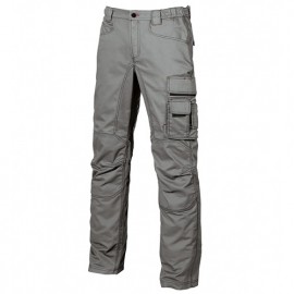 Pantalon de travail en toile coton élastiquée coupe Slim Fit -SMILE Stone Grey - HY015SG - U-Power