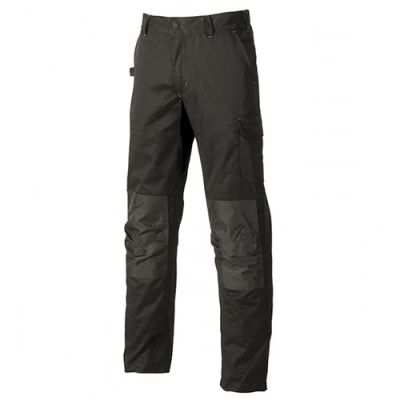 Pantalon de travail avec poches genouillère réglables - ALFA Black Carbon - ST068BC - U-Power