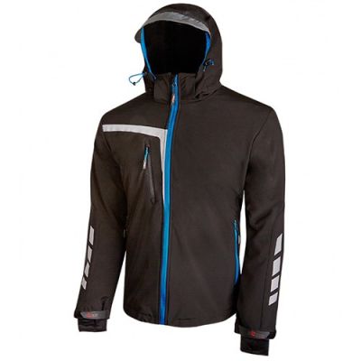 Veste de travail non doublée Soft Shell - QUICK Black Carbon - PE114BC - U-Power