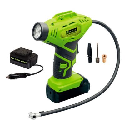 Compresseur gonfleur sans fil avec chargeur de voiture et accessoires - 18V - 1,3 Ah - ZI-LPE20-AKKU - Zipper
