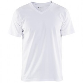 T-shirt col V - 1000 Blanc - Blaklader