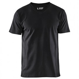 T-shirt col V - 9900 Noir - Blaklader