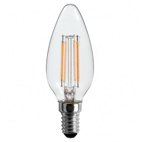 Ampoule LED-S19 Filament Flamme C37 E14 4W 230V 360° - 40W 3000K 470Lm - 600366 - Fox Light