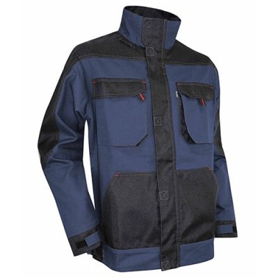 Blouson de travail bicolore col montant et multipoches - Gamme Dynamics - BRAISE - BLEU FONCE-NOIR - 2169 - LMA Lebeurre