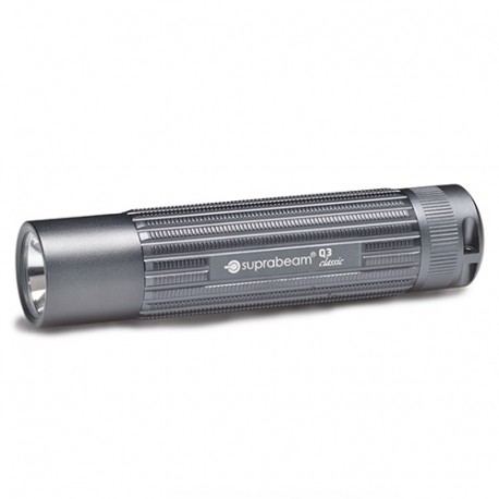 Lampe de poche à LED grise 330 Lumens IPX8 avec mise au point fixe - Portée 210 m - Q3 classic - 503.1508 - Suprabeam