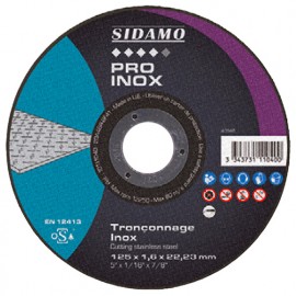 Disque à tronçonner PRO INOX D. 115 x 1,6 x Al. 22,23 mm - Inox - 10111039 - Sidamo