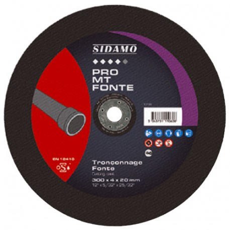 10 disques à tronçonner PRO MT FONTE D. 300 x 4 x Al. 20 mm - Fonte - 10111060 - Sidamo