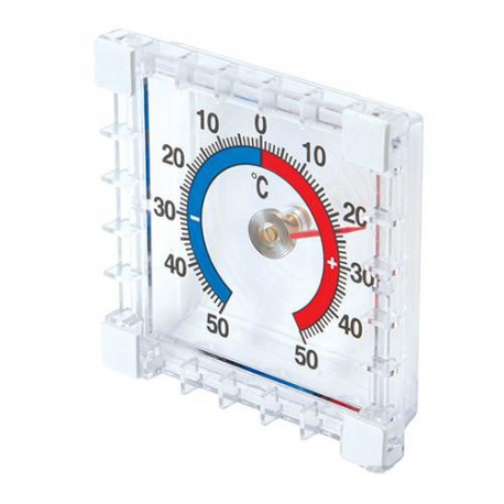 Thermomètre intérieur/extérieur à coller -50 °C à +50 °C - 985719 - Silverline