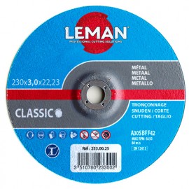 10 disques à tronçonner métal à moyeu plat - D. 300 x Al. 20 x Ep. 3,8 mm - 304.05.25 - Leman