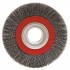 Brosse circulaire fil acier ondulé pour touret 0,30 mm D. 125 mm Al. 16 mm Ep. 20 mm pour métal - Décapage dur - 410.125 - Leman