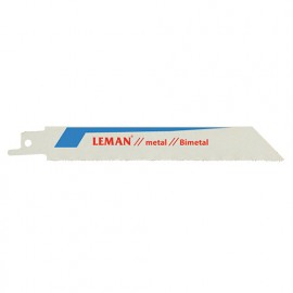 Lot de 2 lames de scie sabre bi-métal Lu. 130 mm pas 1,4 mm coupe droite pour inox - 7708.02 - Leman