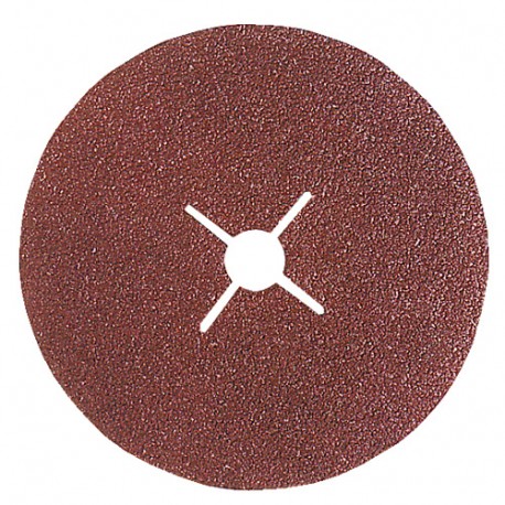 Lot de 25 disques fibre corindon brun D. 125 mm Gr. 80 pour bois et métaux - 6112580 - Leman