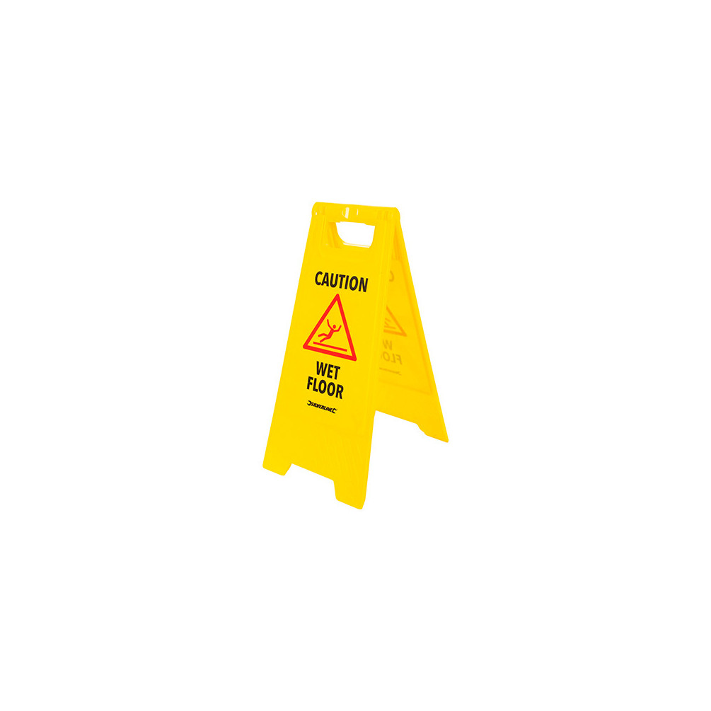 Panneau d'avertissement WET FLOOR (Anglais) 295 x 610 mm - 883504 -  Silverline