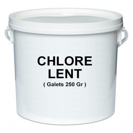 Seau de 5 Kg de chlore lent en galet de 250 gr