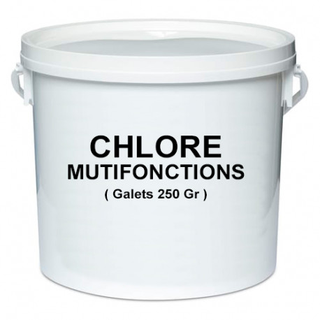 Seau de 5 Kg de chlore multifonctions en galet de 250 gr