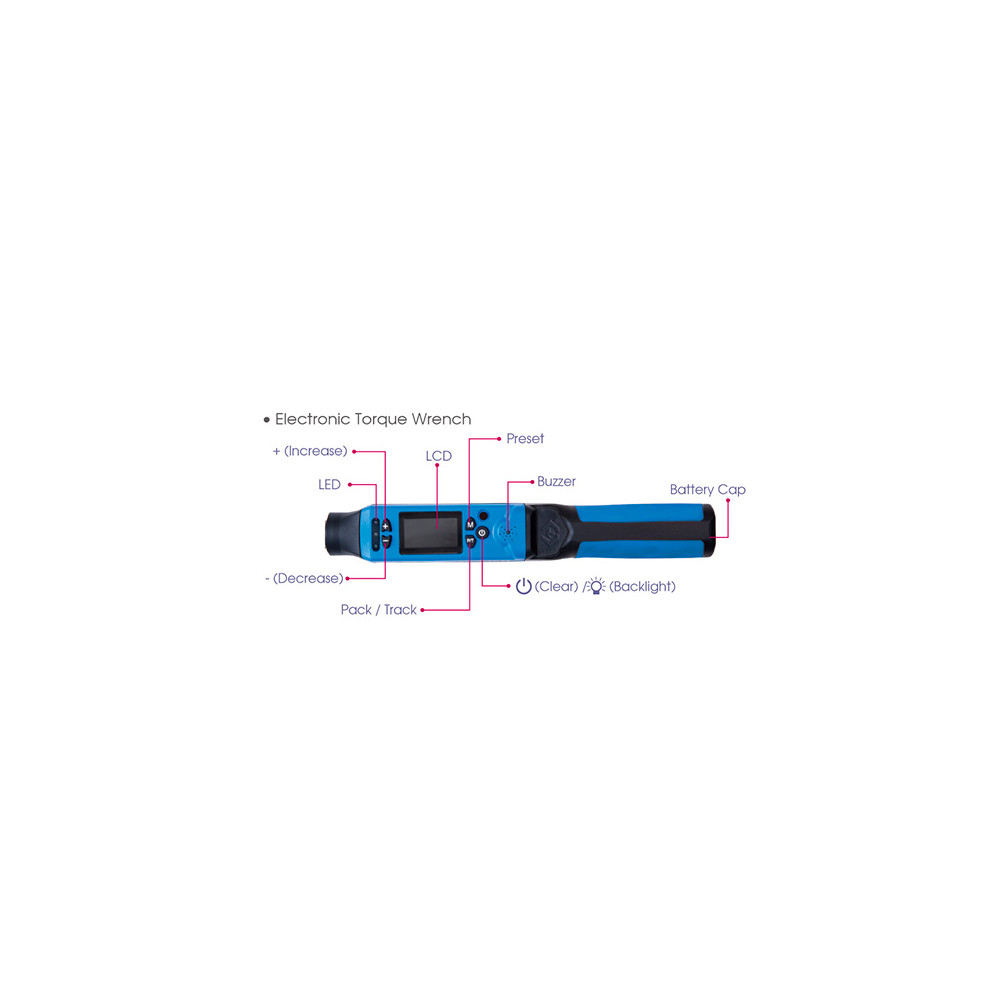 Clé dynamométrique numérique pour les spécialistes du pneu Fervi 0270  90-110-135-160-190 Nm