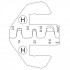 Matrice de pince à sertir H pour connecteurs femelles et fiches non isolés de 0,5 à 10 mm2